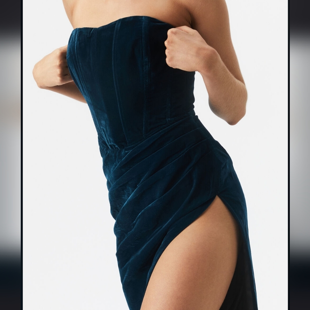 Bardot Everlasting Velour Midi Dress